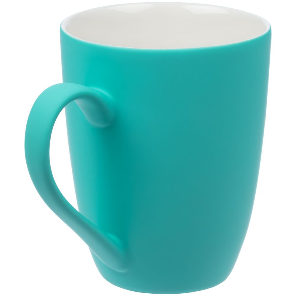 Кружка Good Morning с покрытием софт-тач, бирюзовая — изображение 3