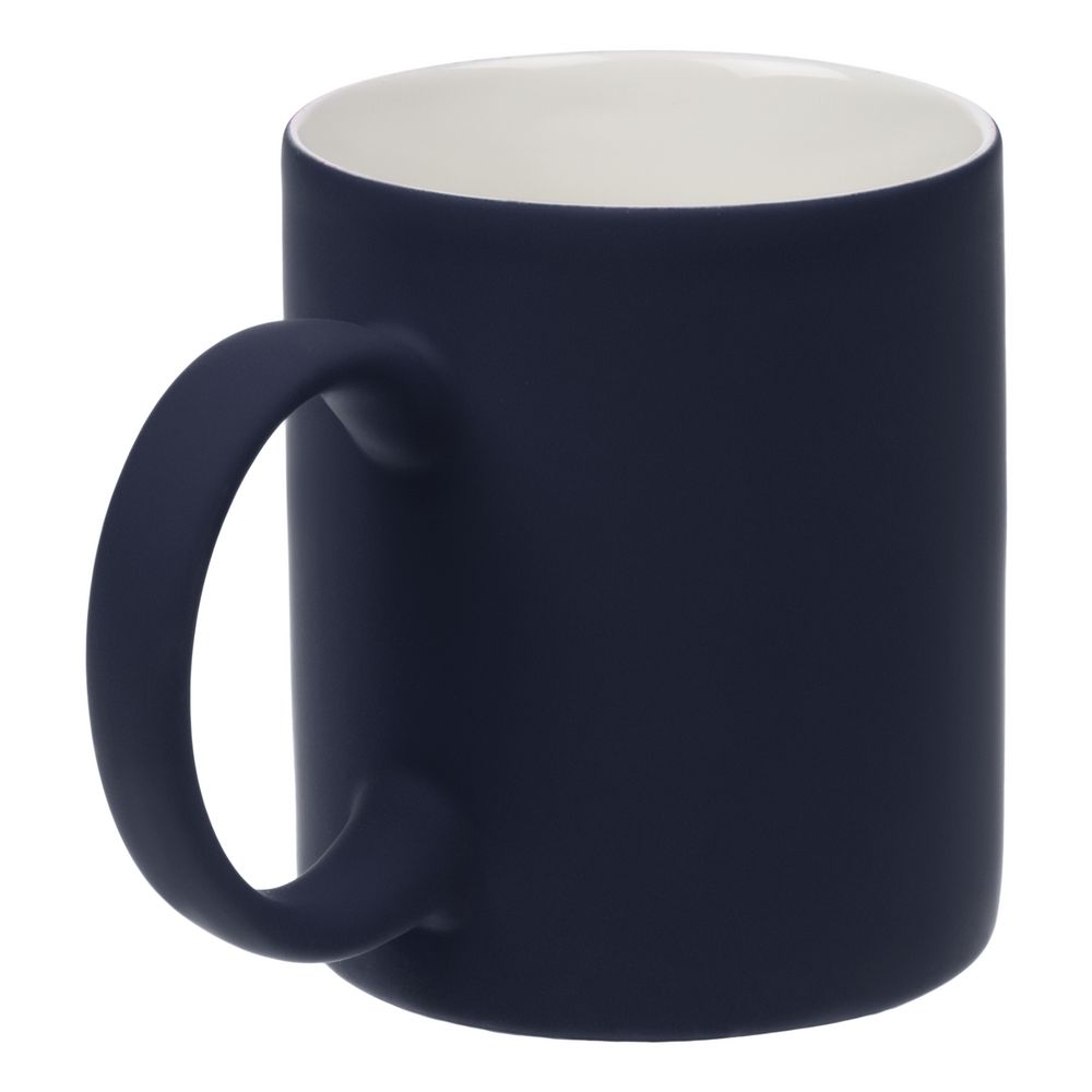 Кружка Promo Soft c покрытием софт-тач, темно-синяя — изображение 3