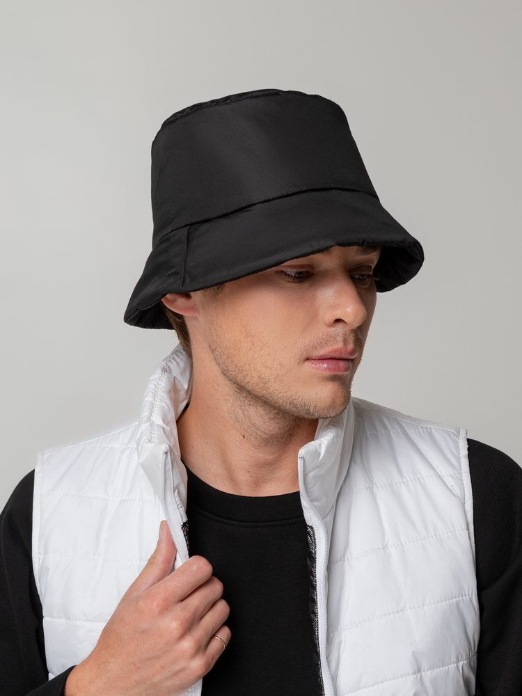 Панама утепленная Shelter, черная — изображение 7