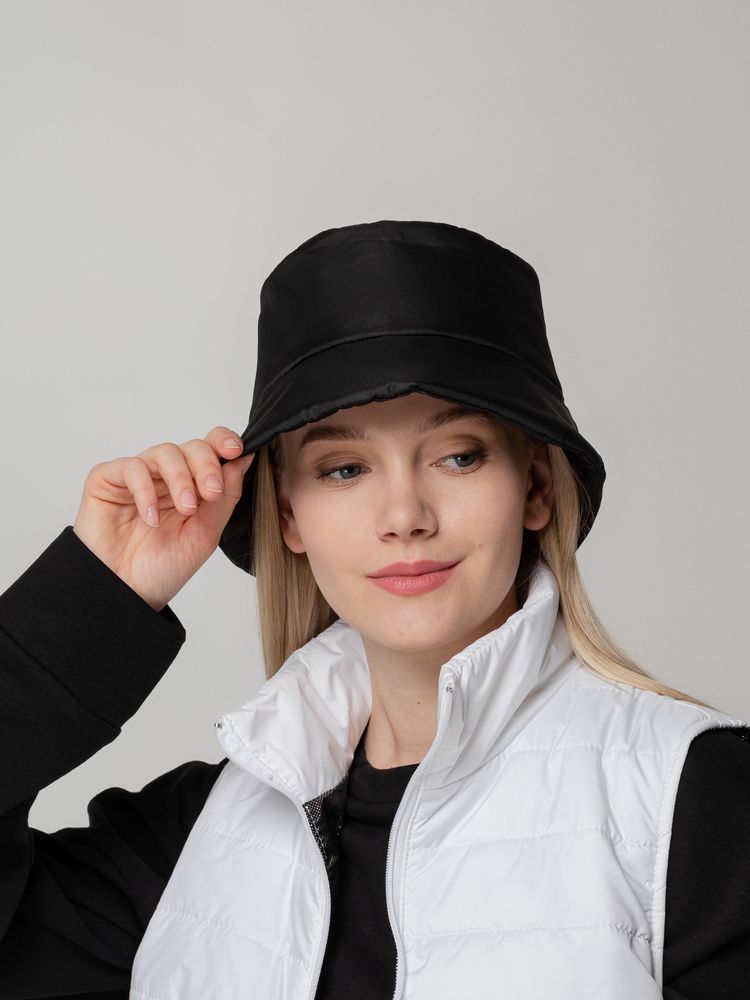 Панама утепленная Shelter, черная — изображение 5