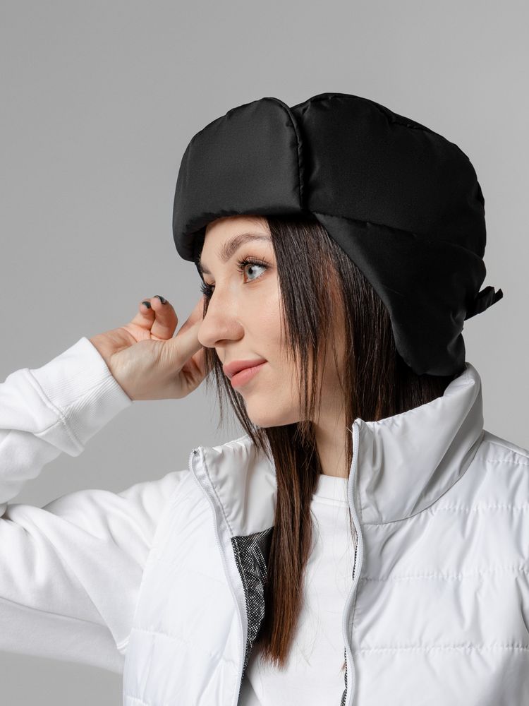 Шапка-ушанка Shelter, черная — изображение 17