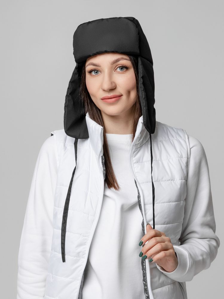 Шапка-ушанка Shelter, черная — изображение 11