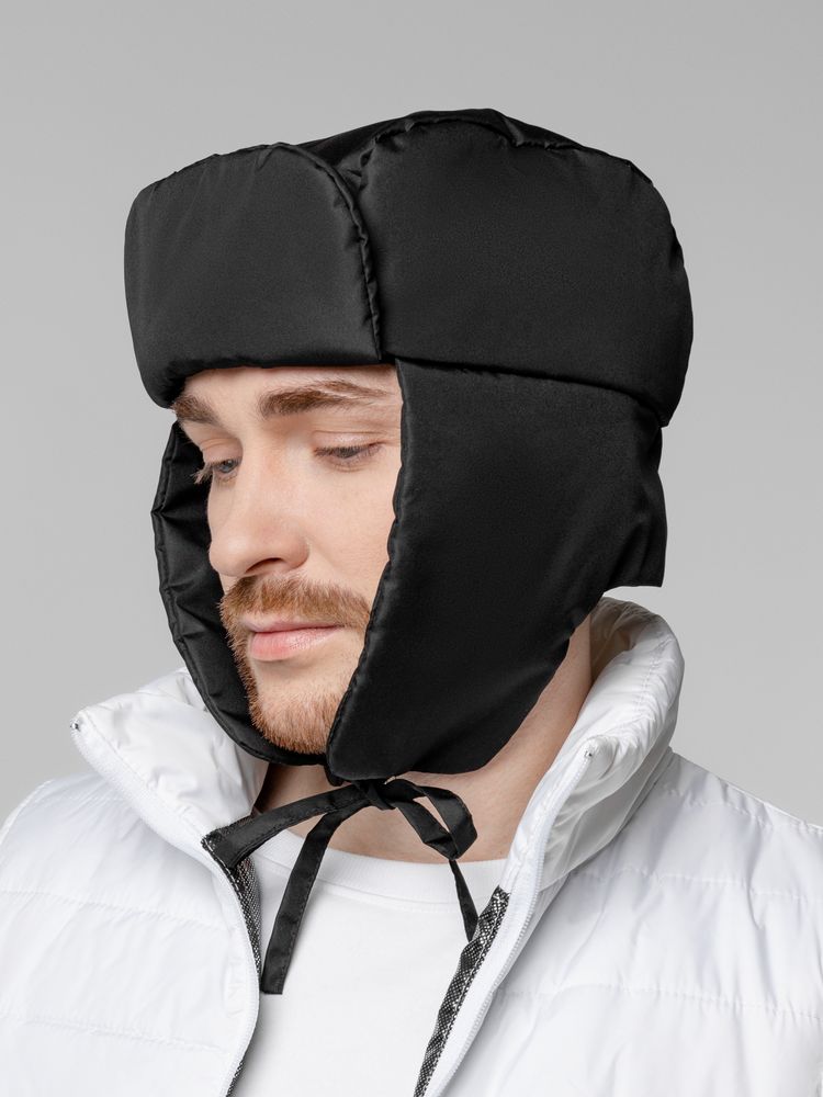 Шапка-ушанка Shelter, черная — изображение 13