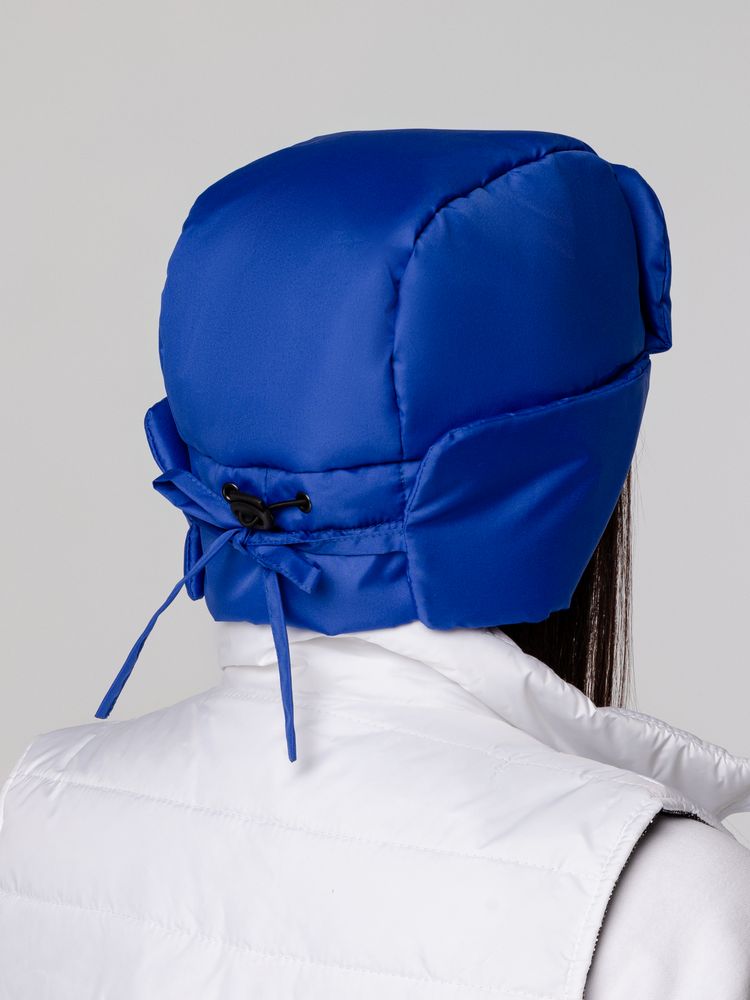Шапка-ушанка Shelter, ярко-синяя — изображение 17