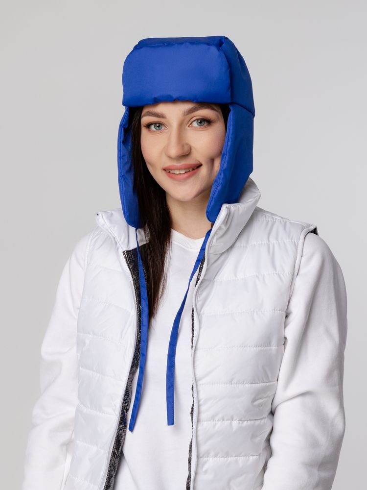 Шапка-ушанка Shelter, ярко-синяя — изображение 11