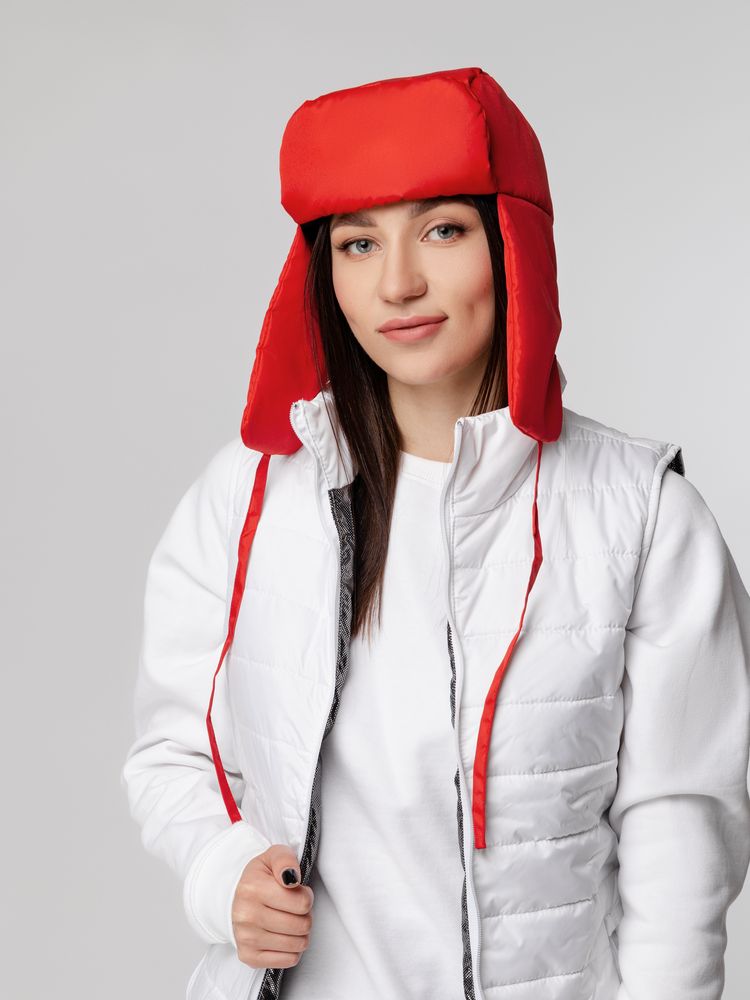 Шапка-ушанка Shelter, красная — изображение 12