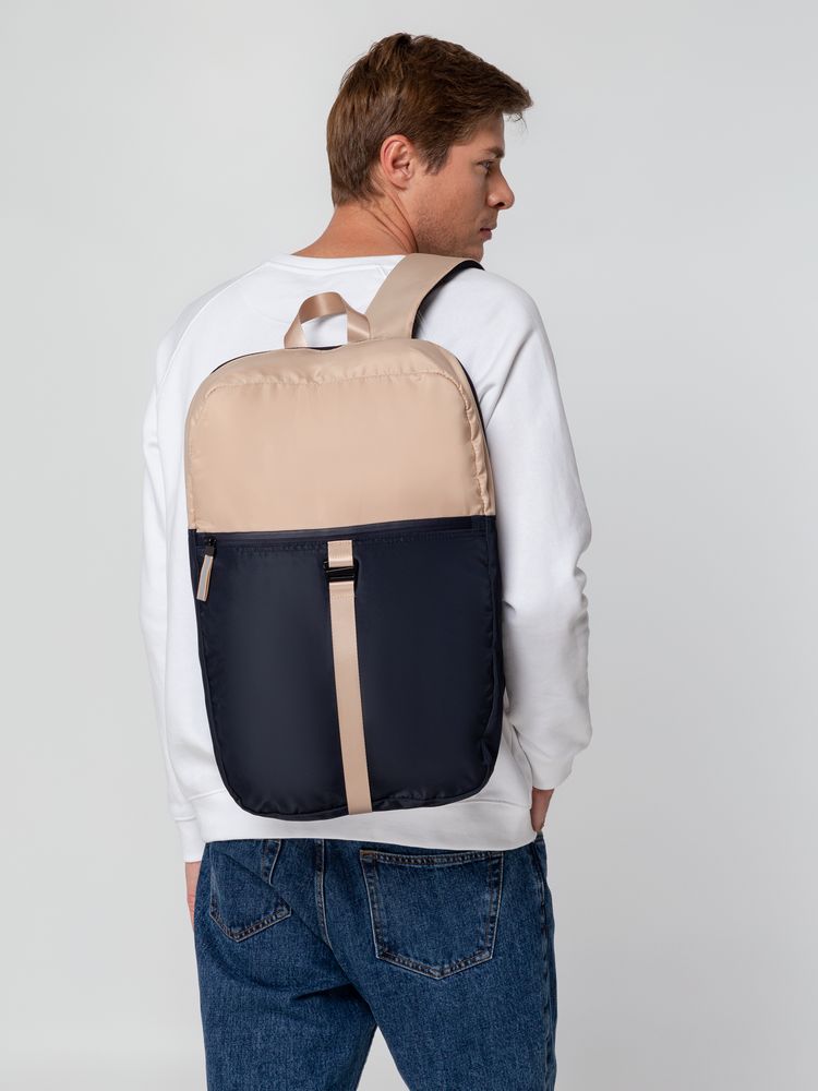 Рюкзак coolStuff, темно-синий с бежевым — изображение 13