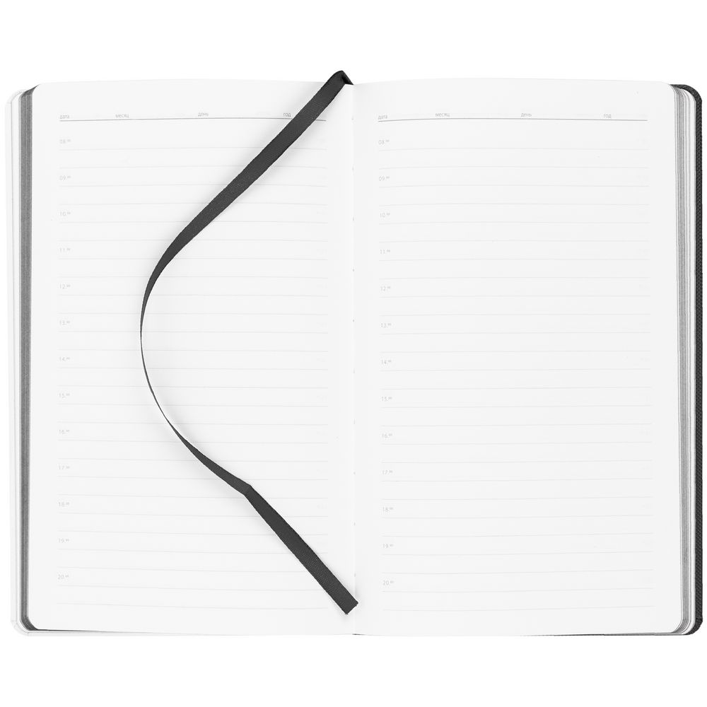 Ежедневник Duplex, недатированный, белый с черным — изображение 8