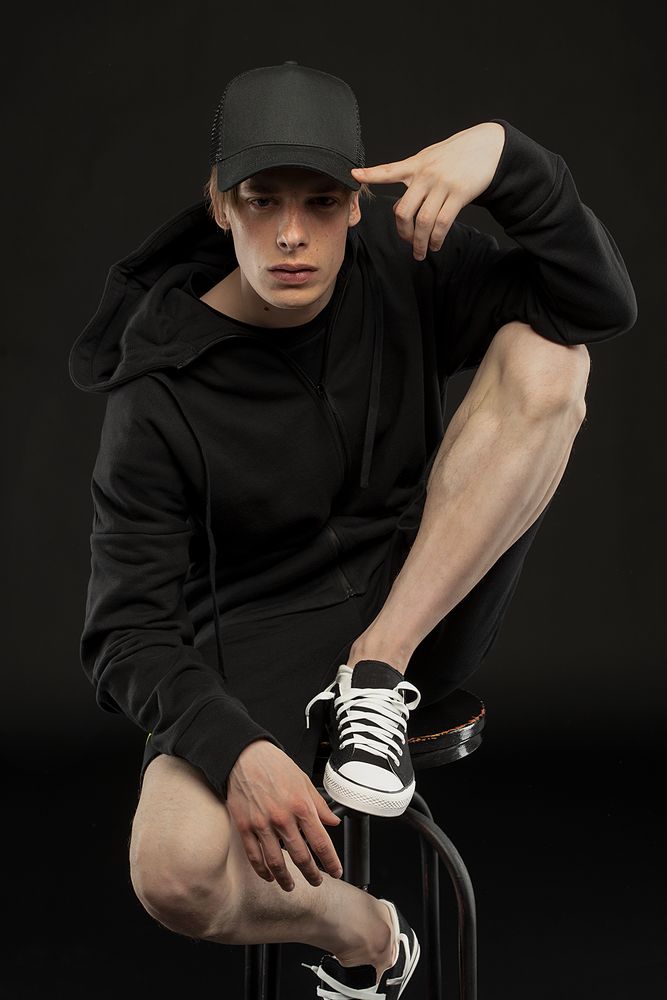 Бейсболка C3, черная — изображение 3