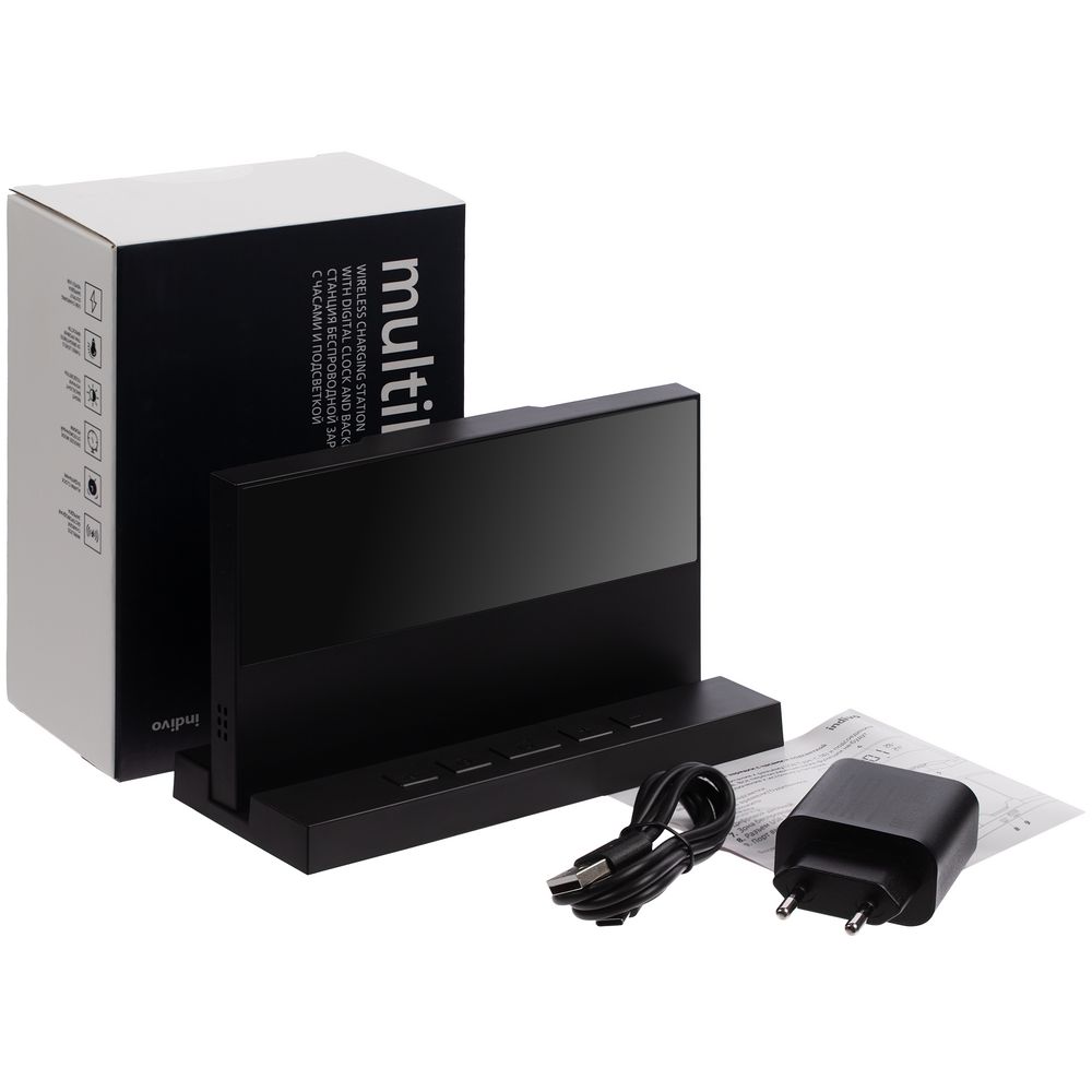 Зарядная станция с часами и подсветкой multiEnergy, черная — изображение 10