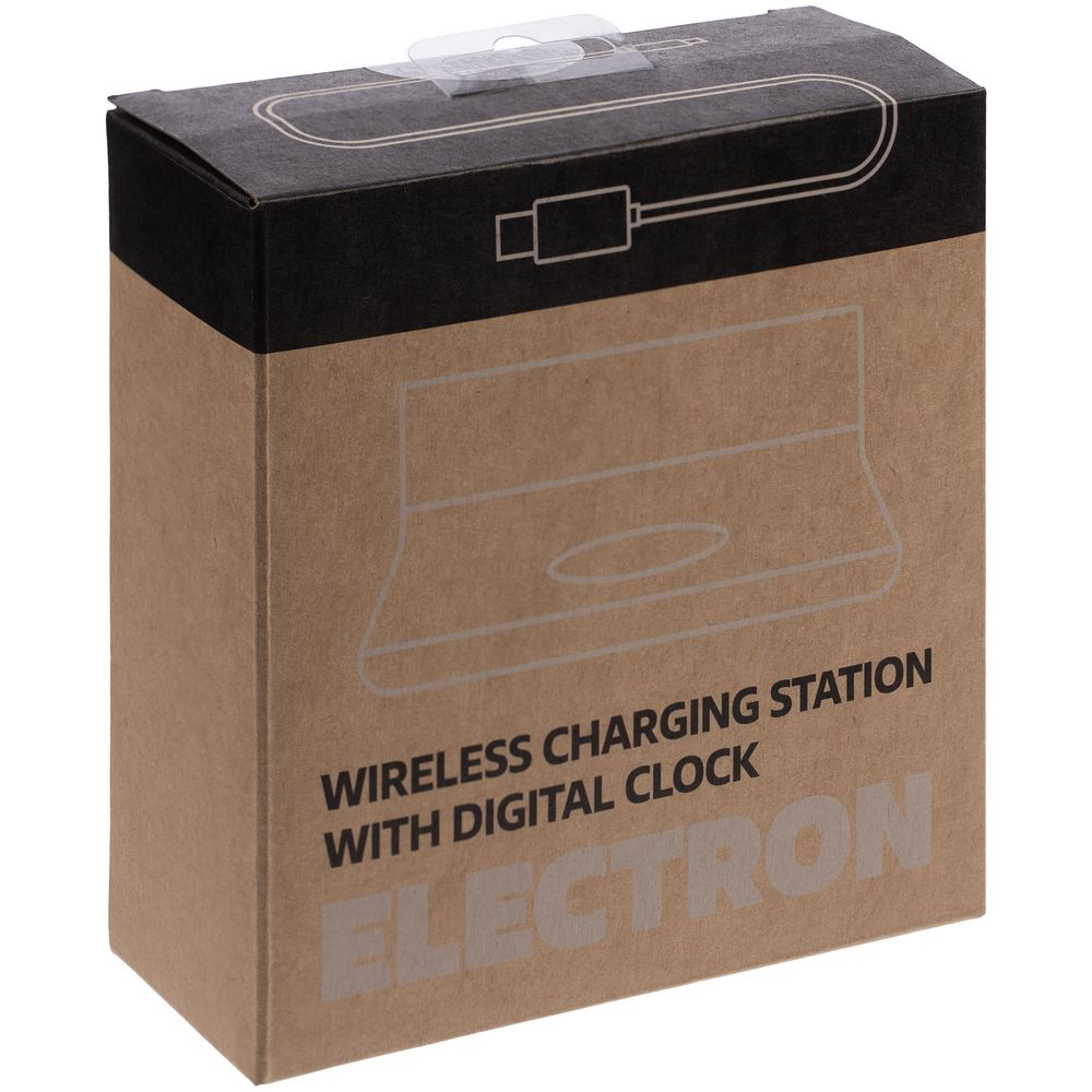 Зарядная станция с часами Electron, черная — изображение 13