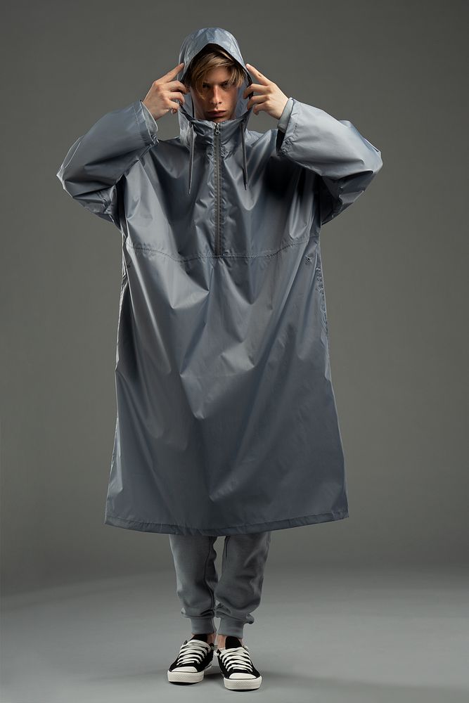 Дождевик-анорак R1, серый — изображение 13