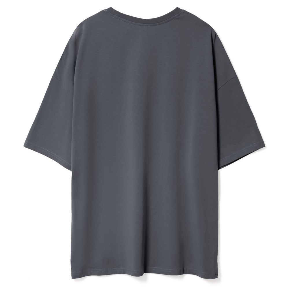 Футболка унисекс оверсайз Crosstown, темно-серая — изображение 3