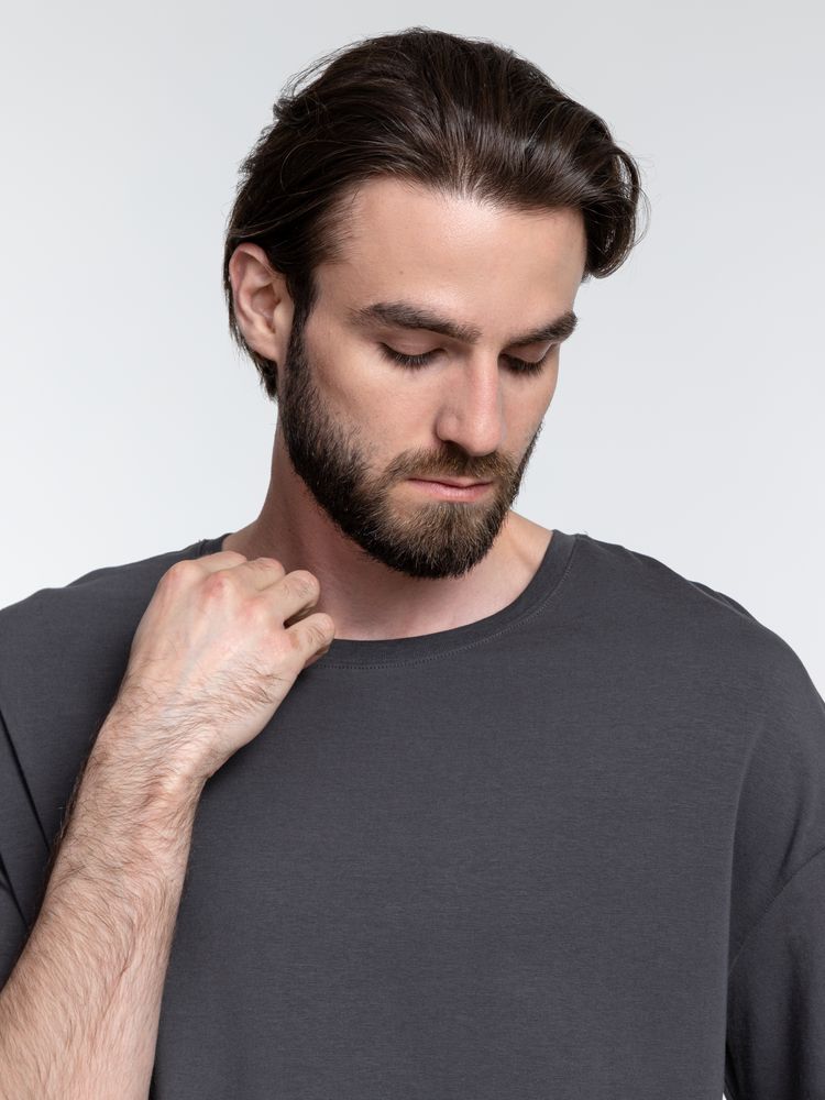 Футболка унисекс оверсайз Crosstown, темно-серая — изображение 12