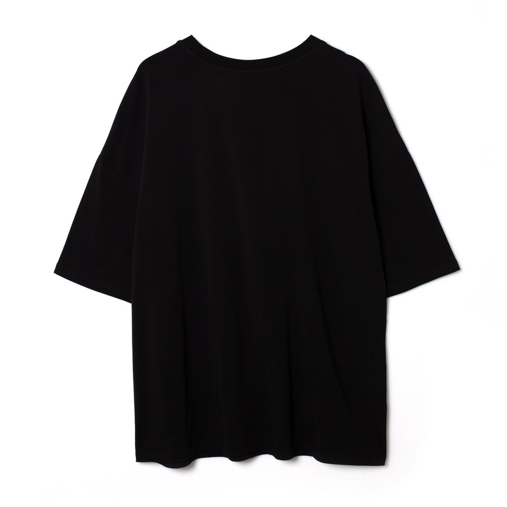 Футболка унисекс оверсайз Crosstown, черная — изображение 3