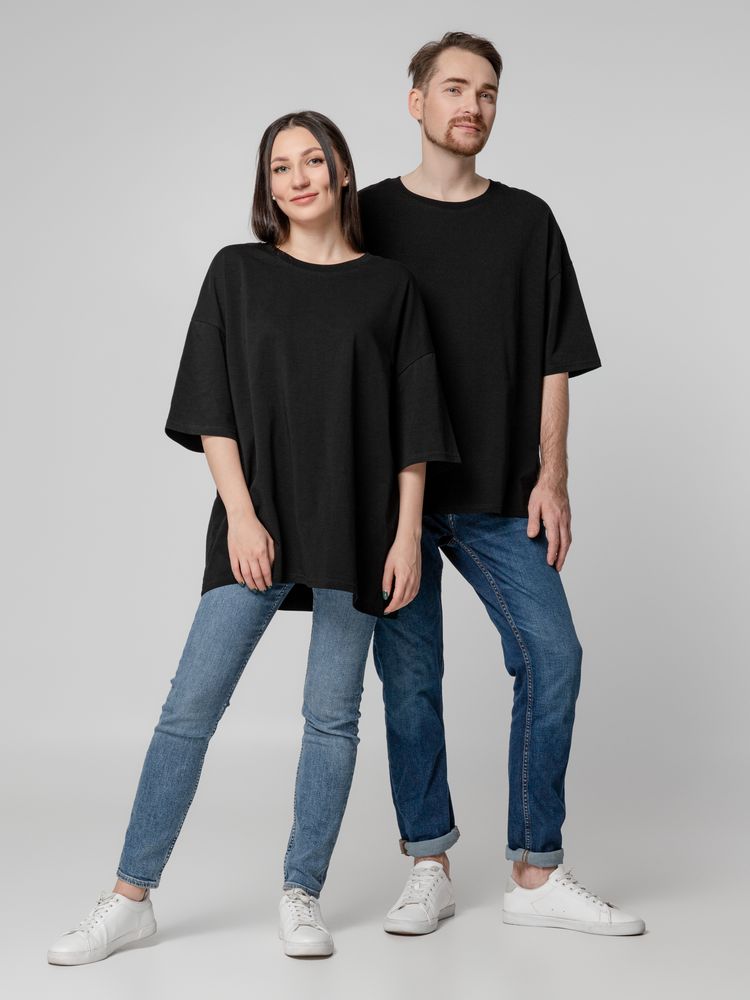 Футболка унисекс оверсайз Crosstown, черная — изображение 12