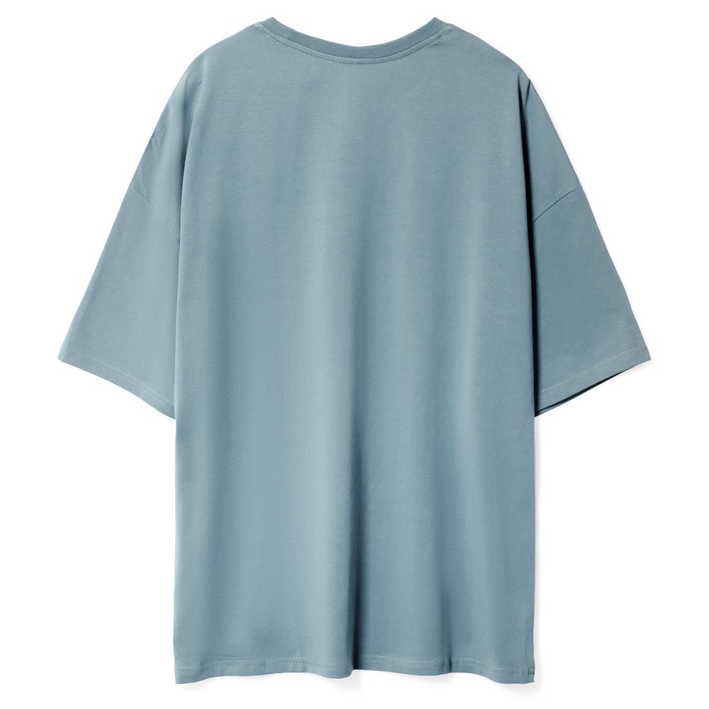 Футболка унисекс оверсайз Crosstown, серо-зеленая — изображение 3