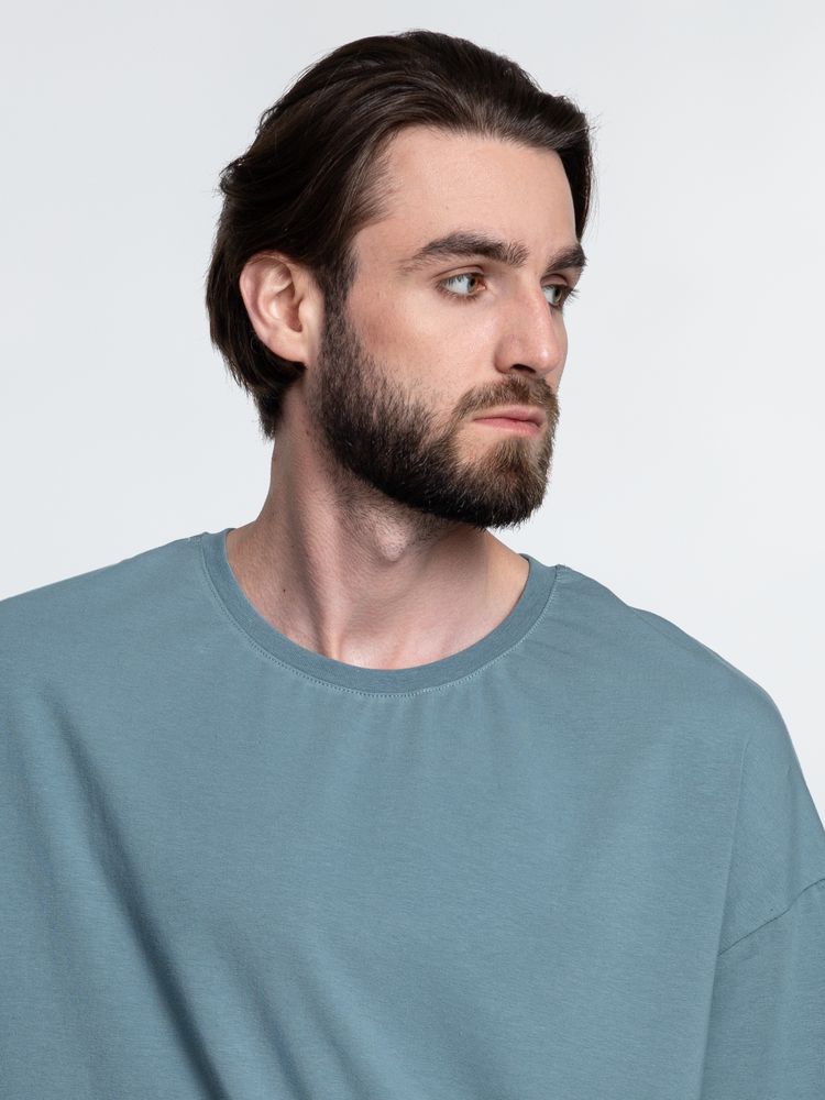 Футболка унисекс оверсайз Crosstown, серо-зеленая — изображение 8