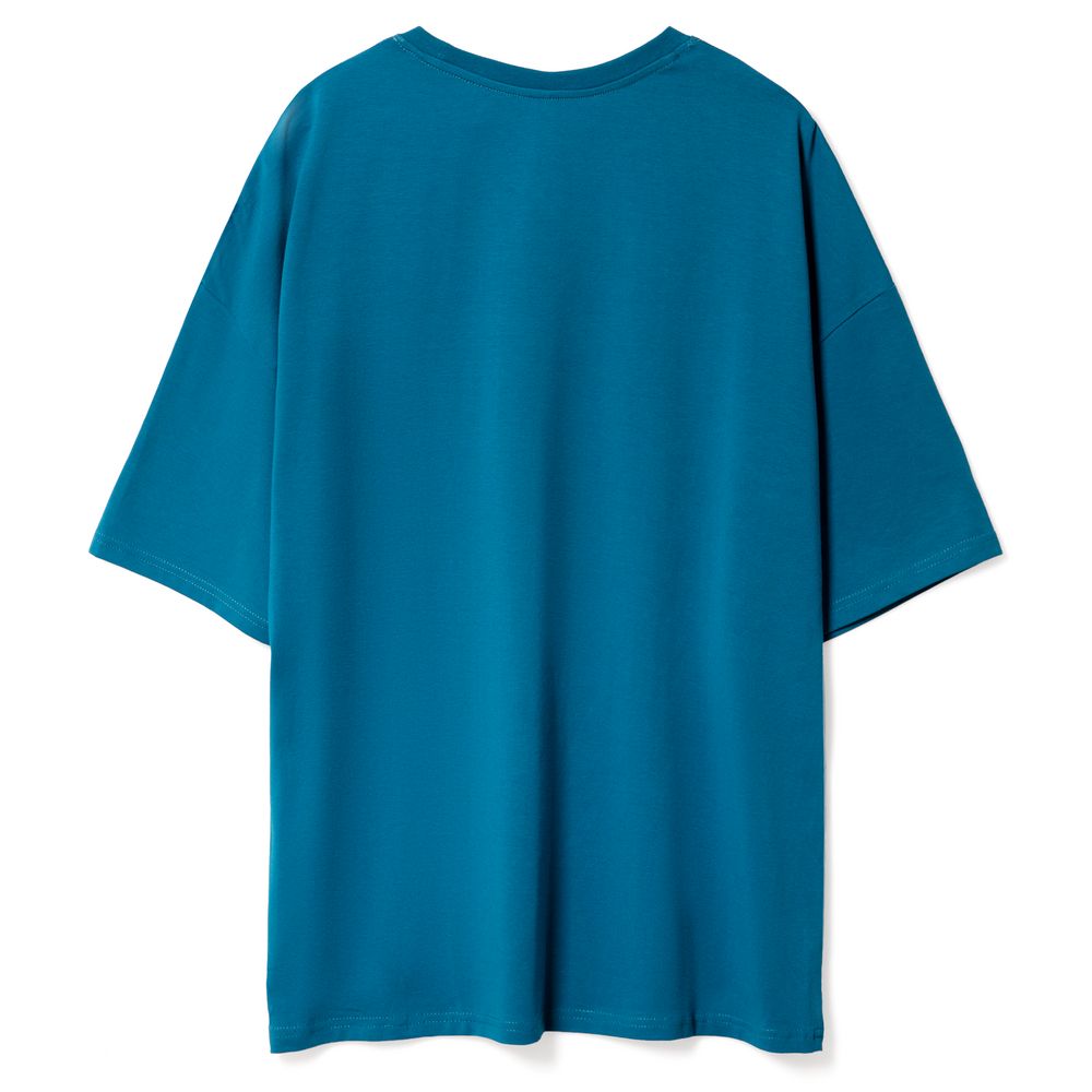 Футболка унисекс оверсайз Crosstown, бирюзовая (морская волна) — изображение 3