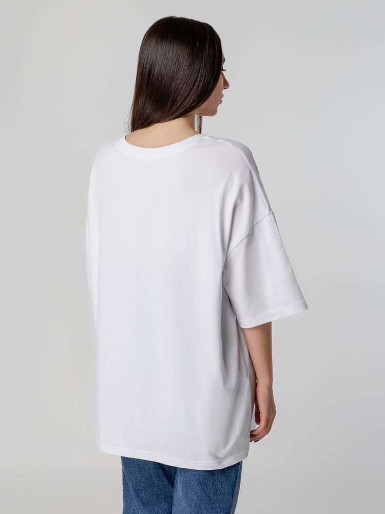 Футболка унисекс оверсайз Crosstown, белая — изображение 7