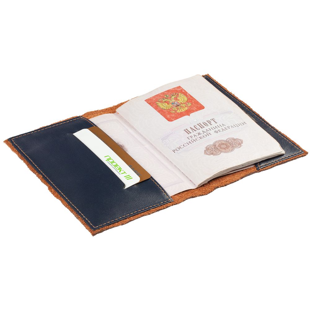 Обложка для паспорта Palermo, синяя — изображение 6