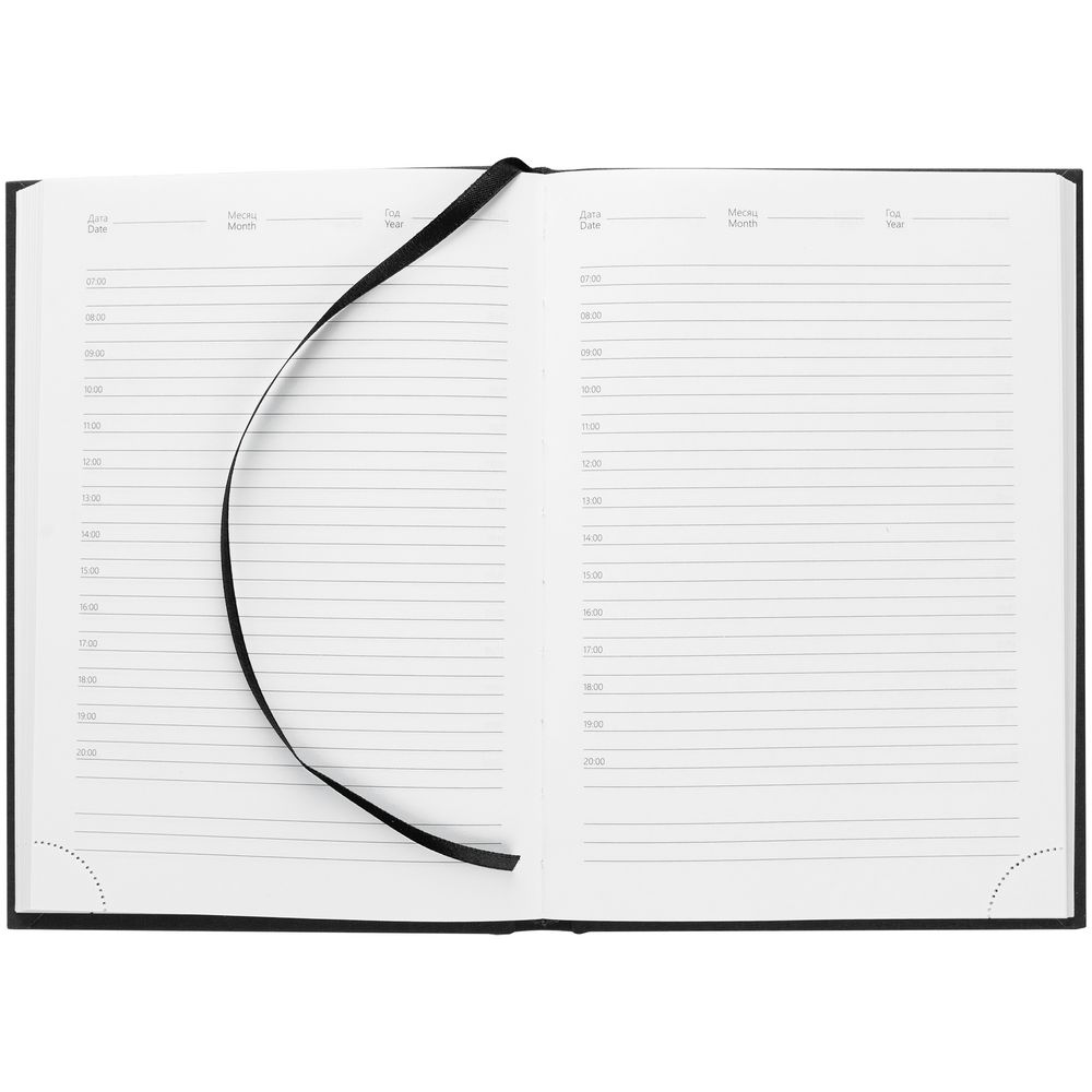 Ежедневник Lotus, недатированный, черный — изображение 7