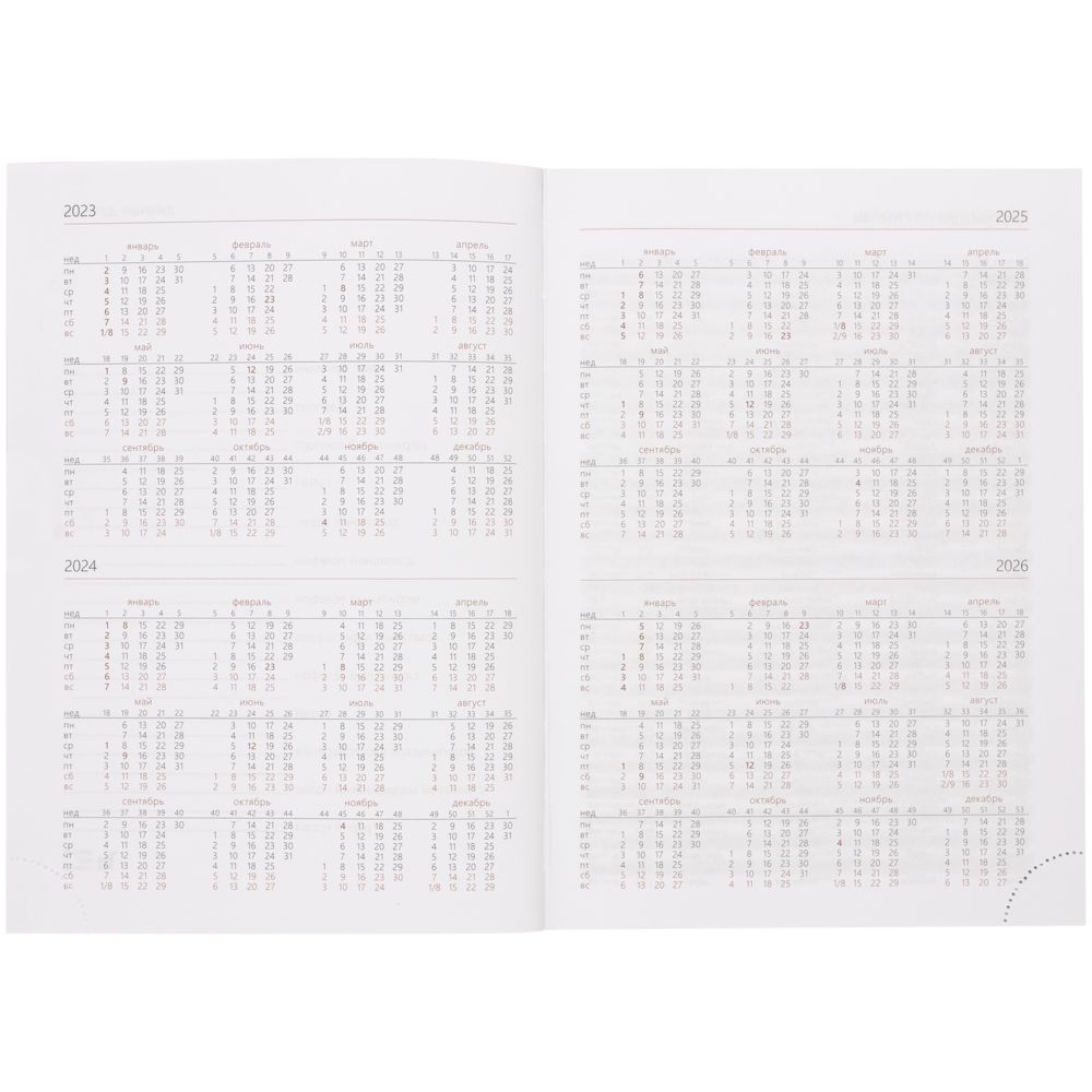 Ежедневник Lotus, недатированный, черный — изображение 6