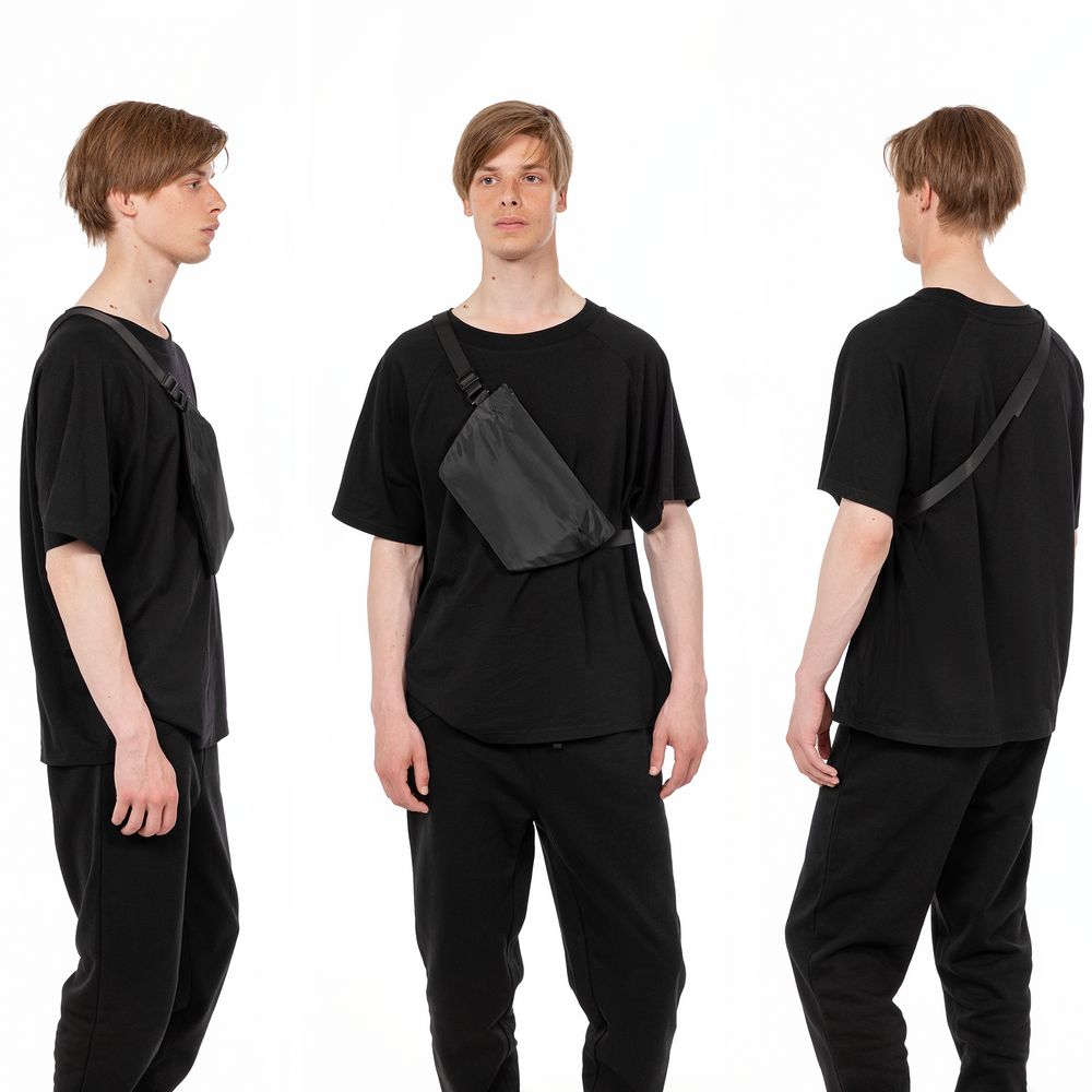 Поясная сумка W1, черная — изображение 4