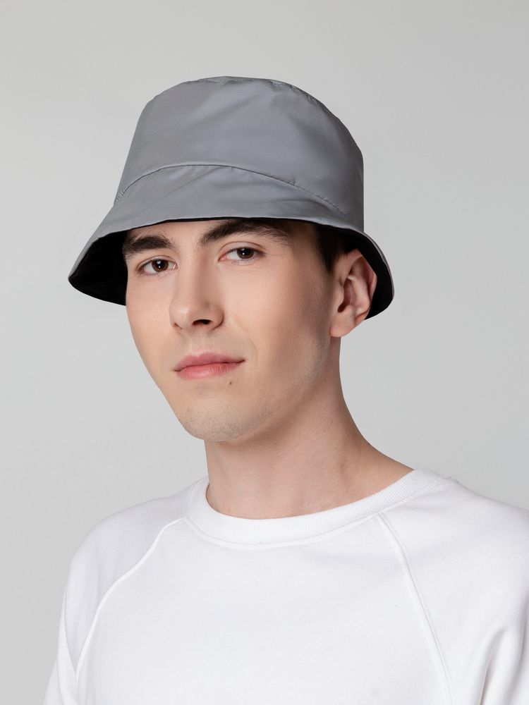 Панама Manifest из светоотражающей ткани, серая — изображение 10