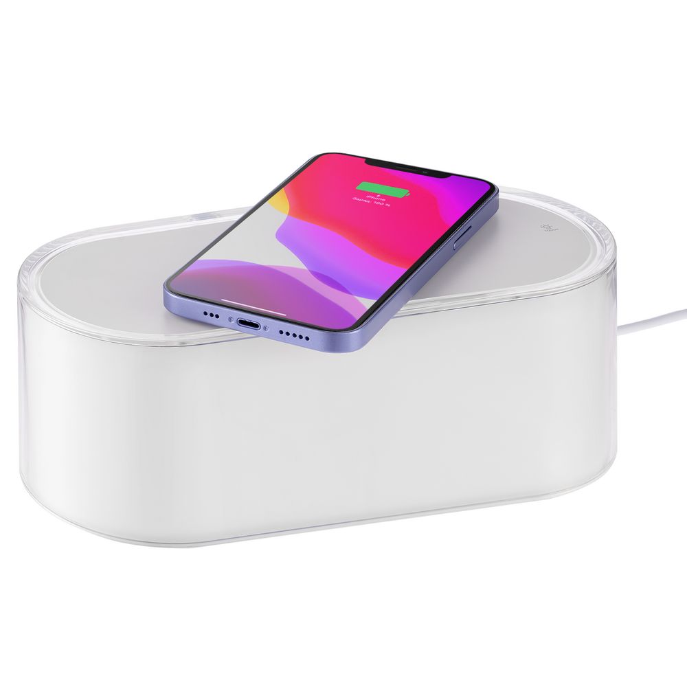 Станция беспроводной зарядки с подсветкой Laconic, белая — изображение 3