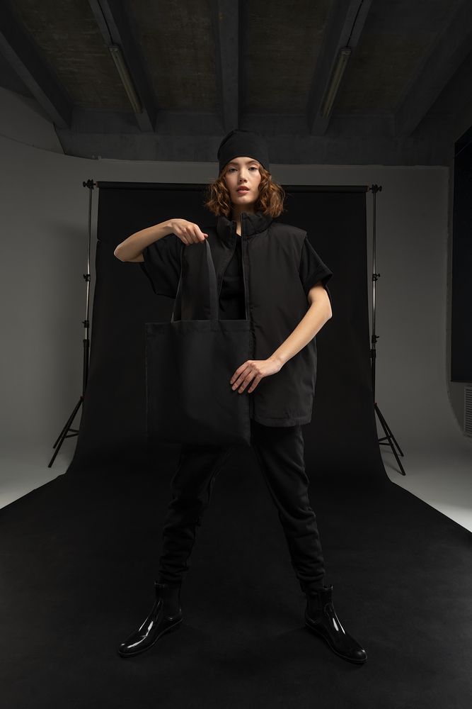 Шопер B4, черный с черными ручками — изображение 5