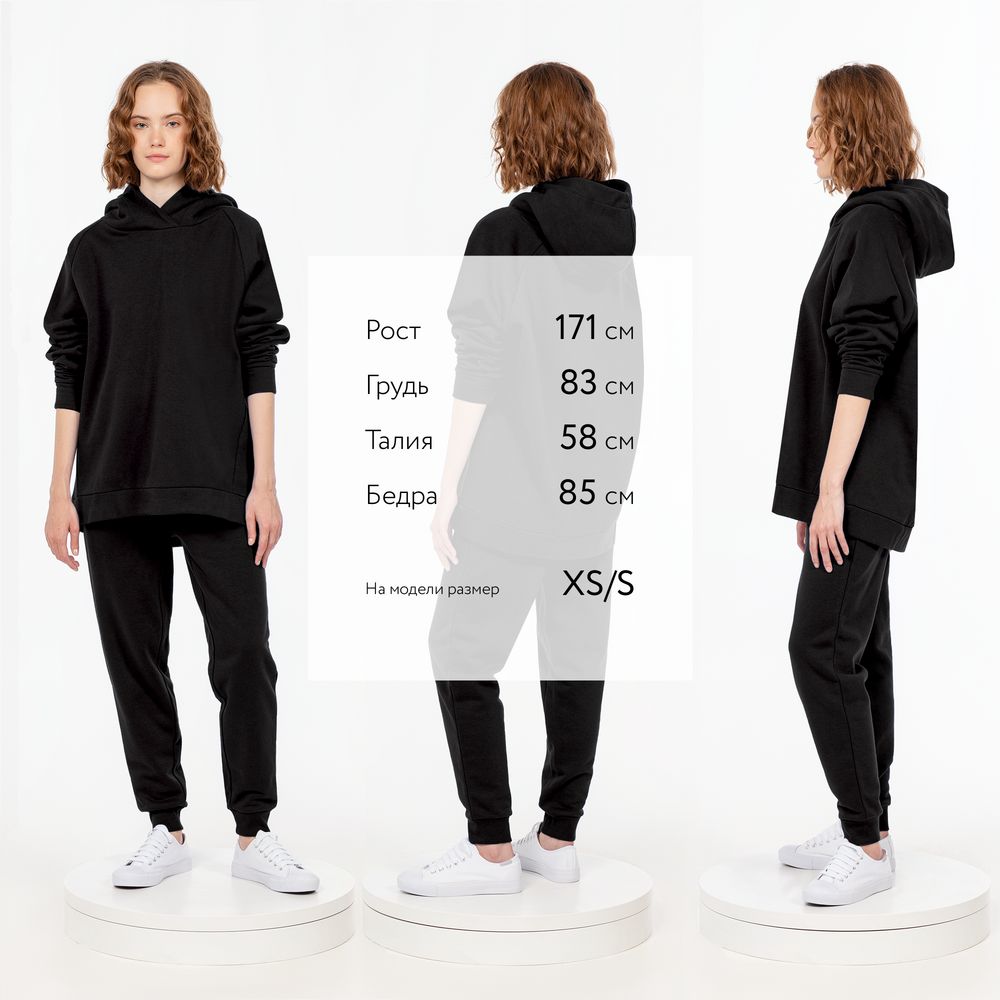 Худи унисекс H1, черное — изображение 5