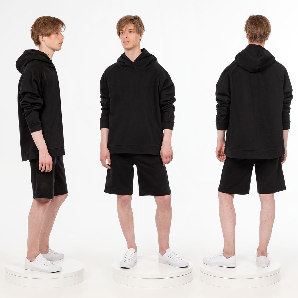 Худи унисекс H1, черное — изображение 6