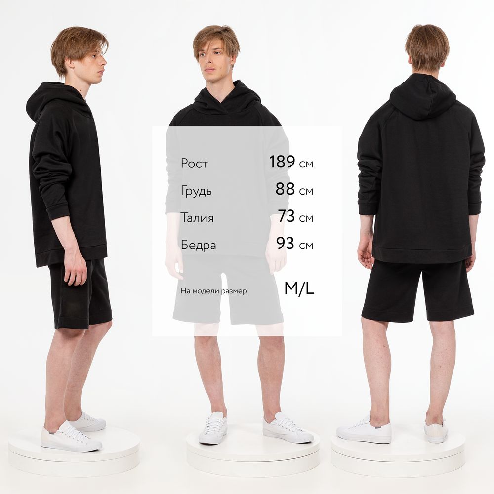 Худи унисекс H1, черное — изображение 7