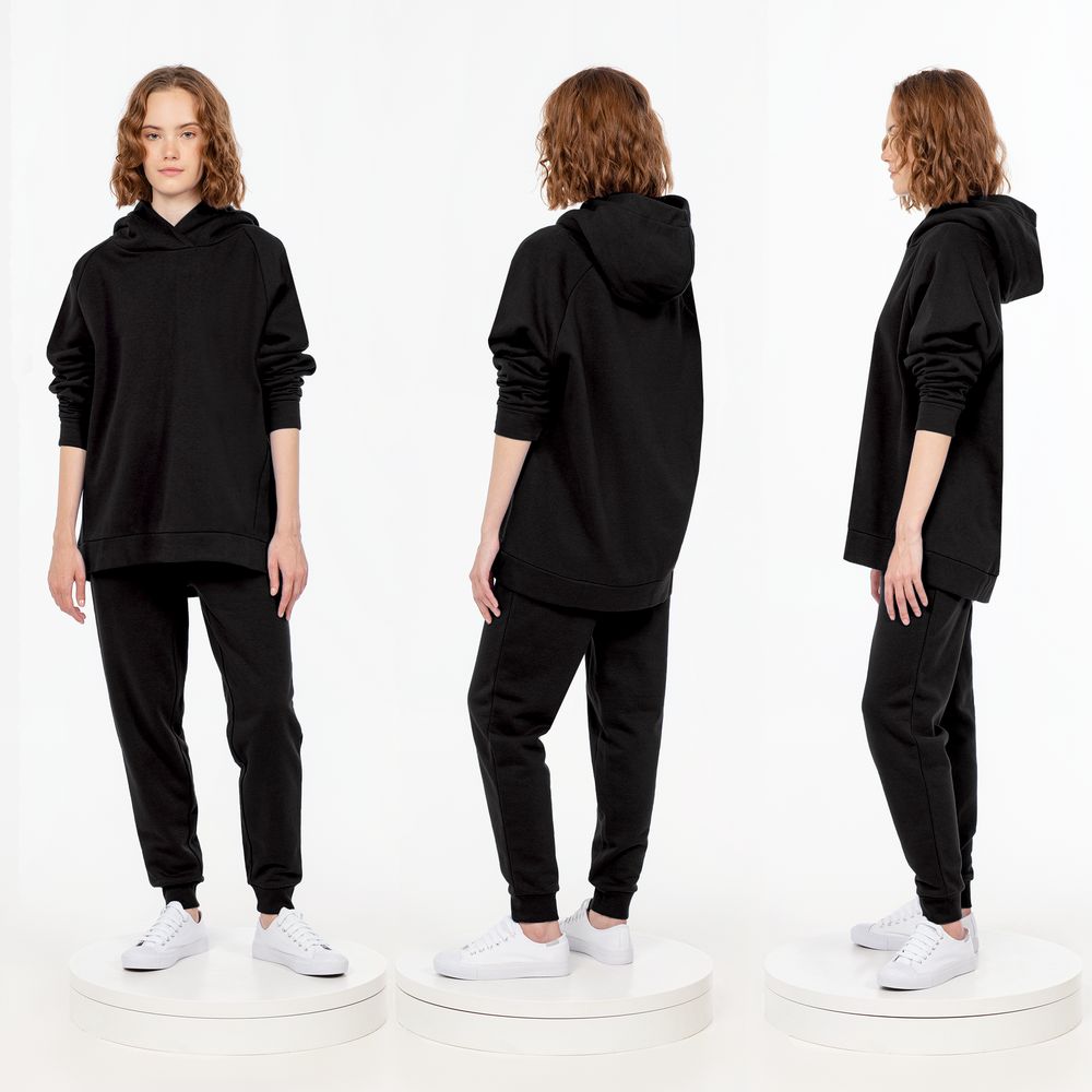 Худи унисекс H1, черное — изображение 4