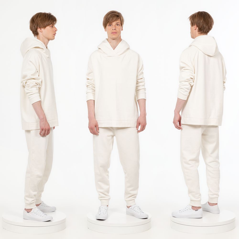 Худи унисекс H1, молочно-белое — изображение 6