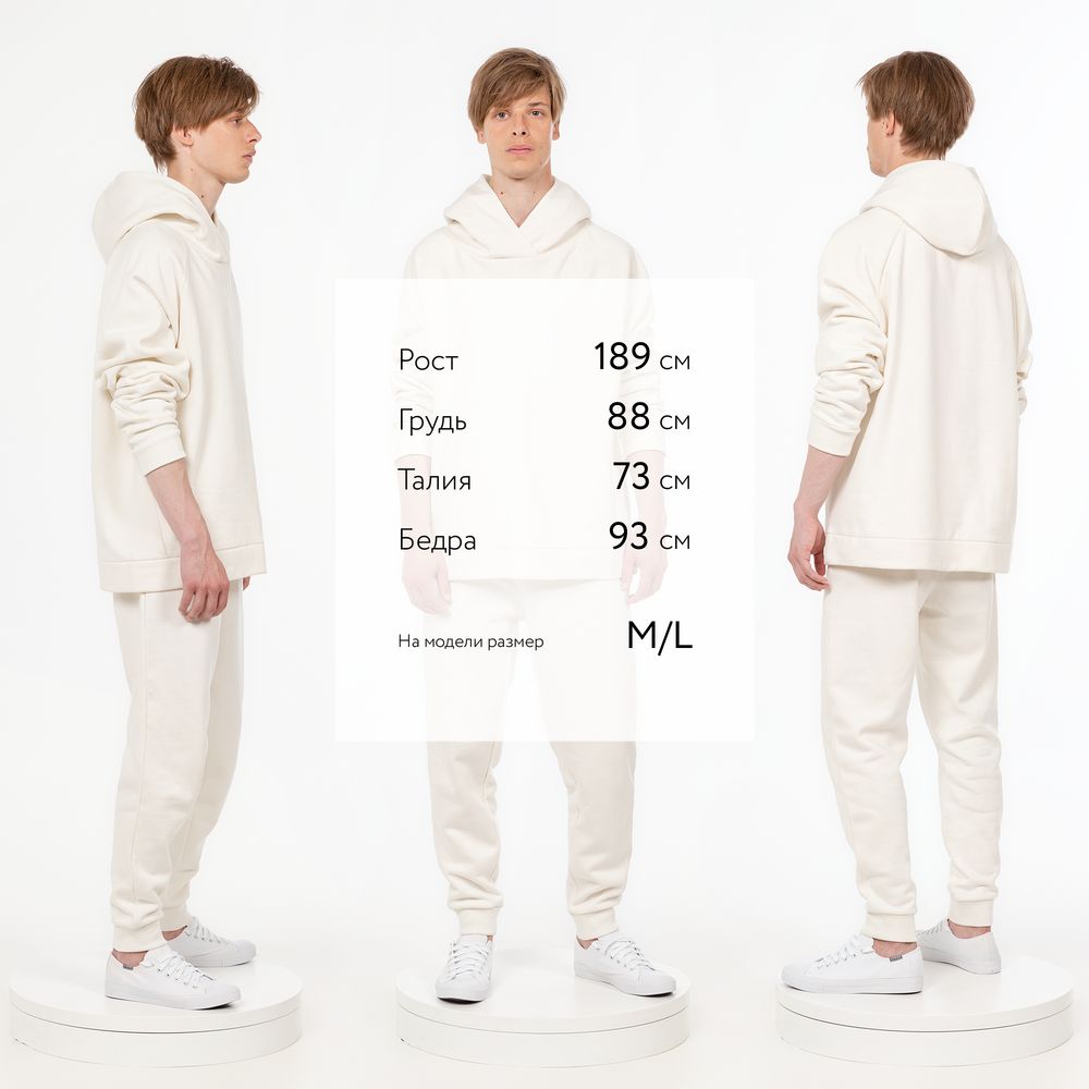 Худи унисекс H1, молочно-белое — изображение 7