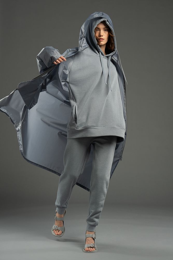 Худи унисекс H2, серое — изображение 3