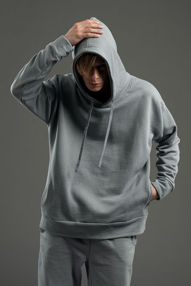 Худи унисекс H2, серое — изображение 4