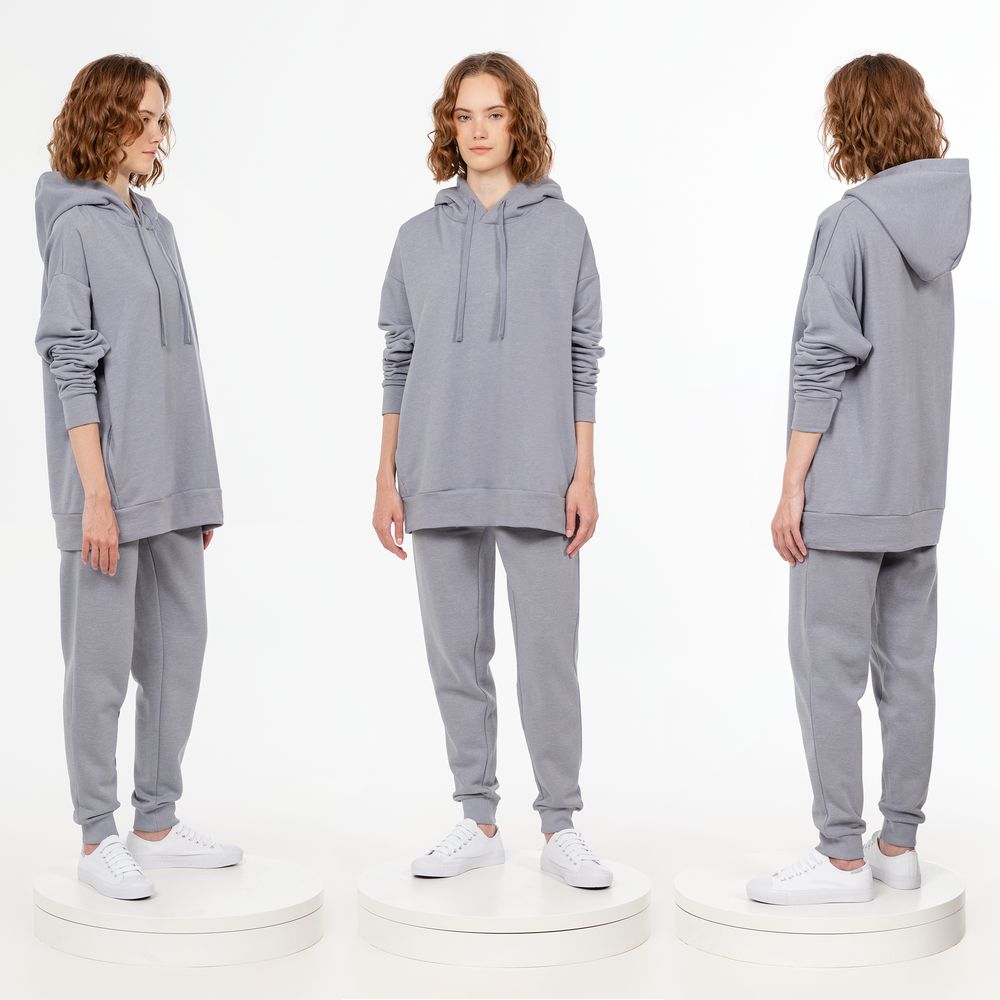 Худи унисекс H2, серое — изображение 5