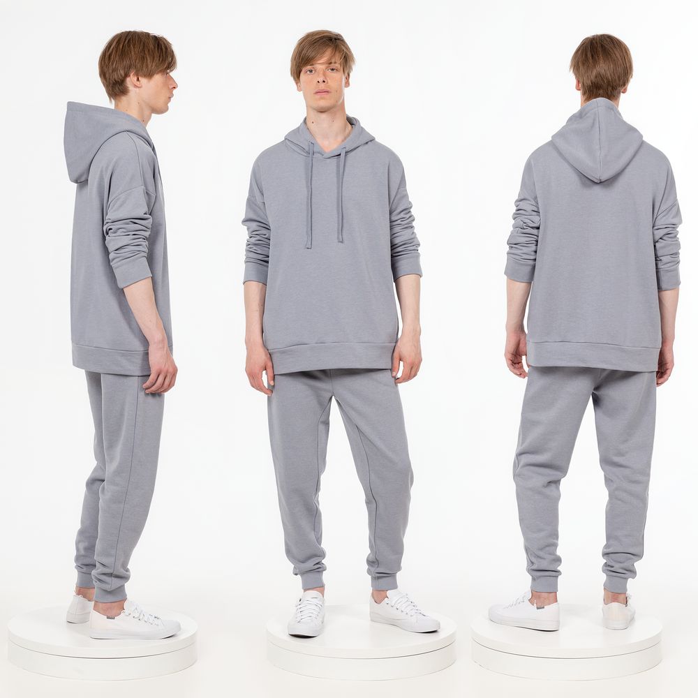 Худи унисекс H2, серое — изображение 7