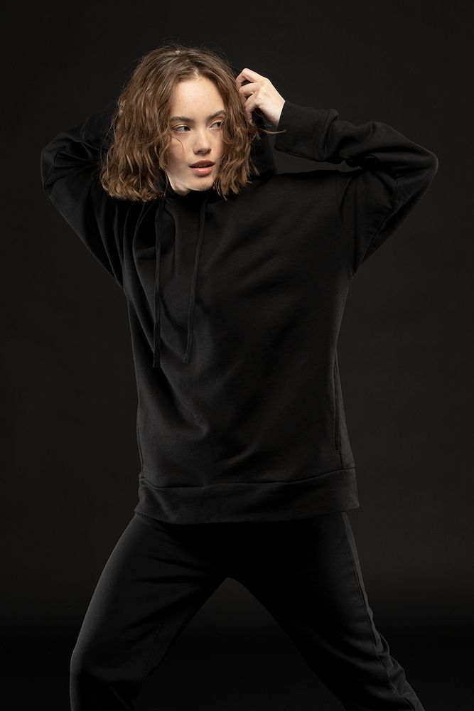 Худи унисекс H2, черное — изображение 4