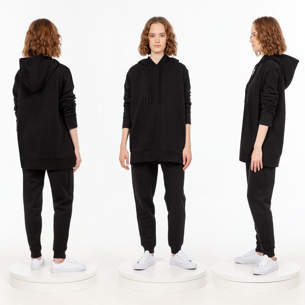 Худи унисекс H2, черное — изображение 5