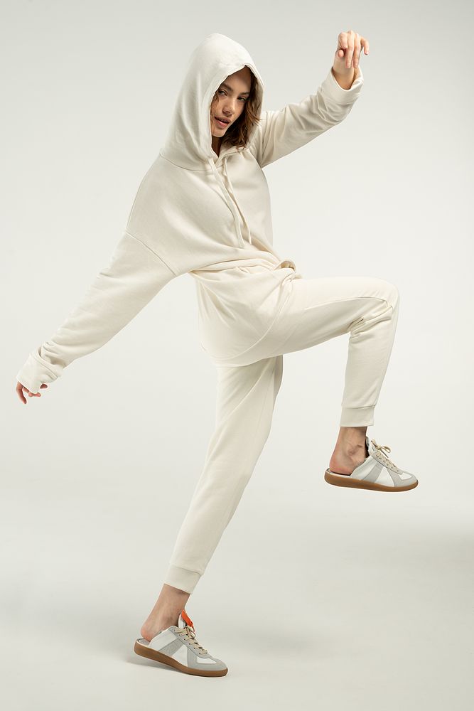 Худи унисекс H2, молочно-белое — изображение 5