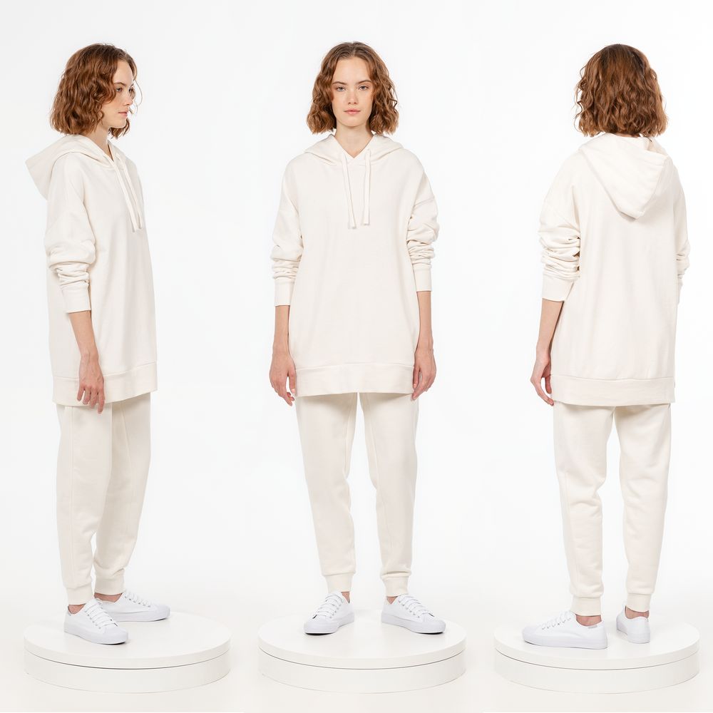 Худи унисекс H2, молочно-белое — изображение 6