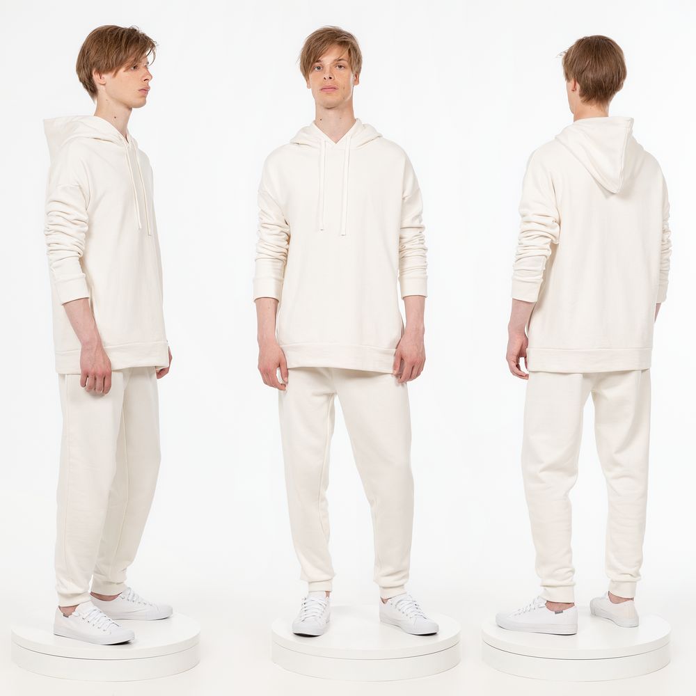 Худи унисекс H2, молочно-белое — изображение 8