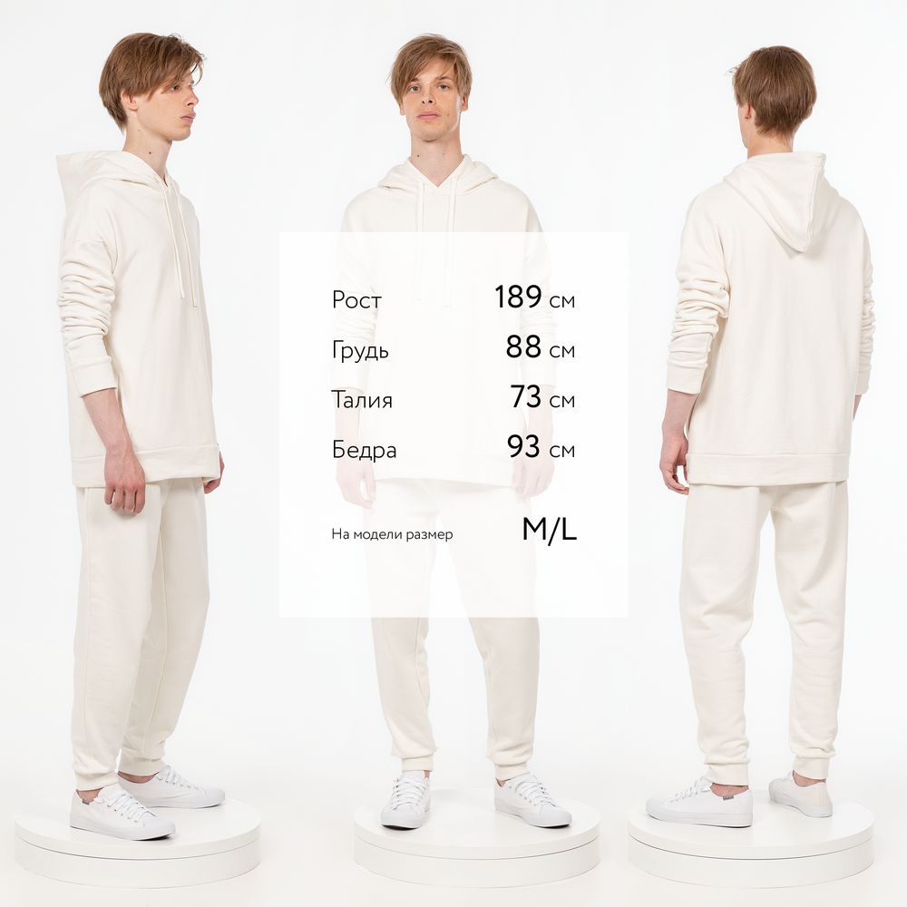 Худи унисекс H2, молочно-белое — изображение 9