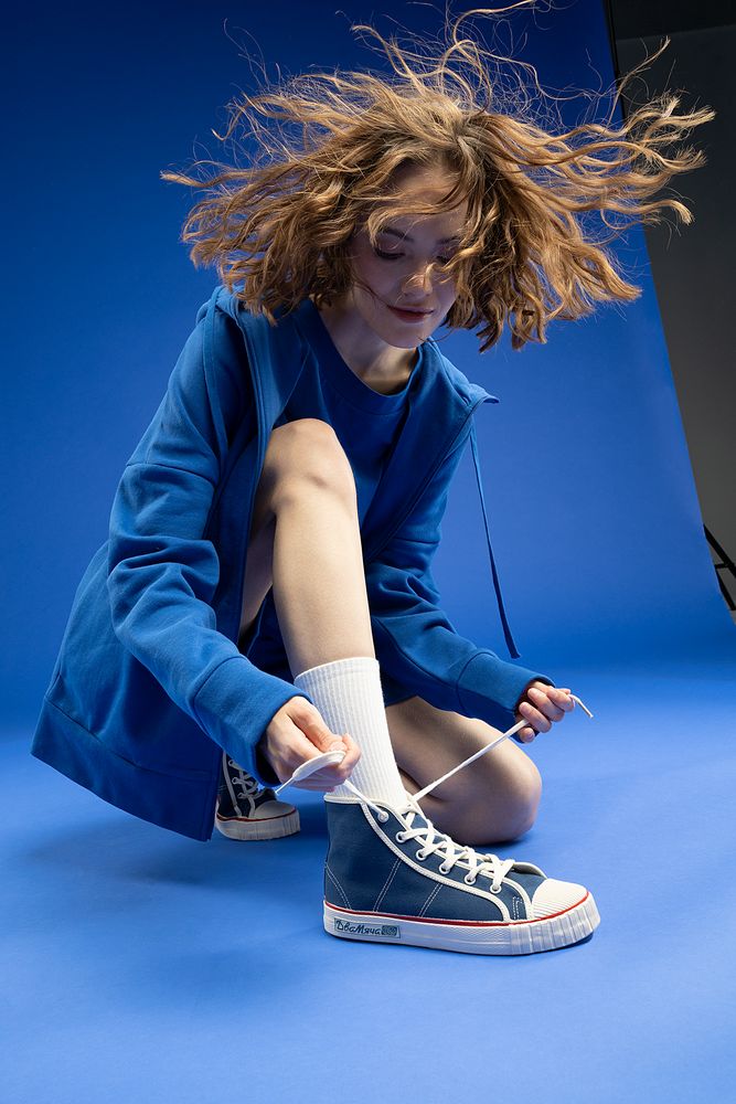 Толстовка унисекс H3, синяя — изображение 3