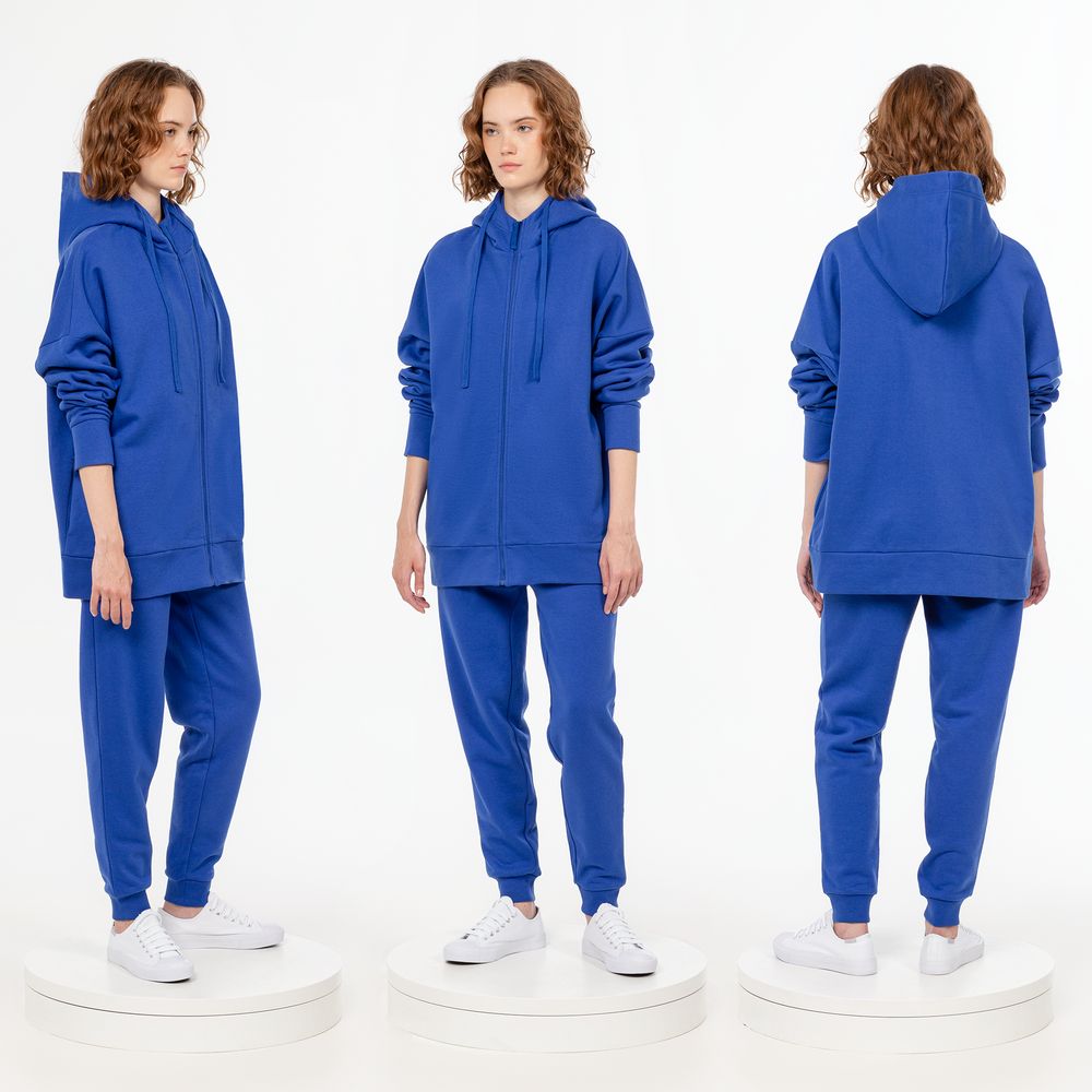 Толстовка унисекс H3, синяя — изображение 4