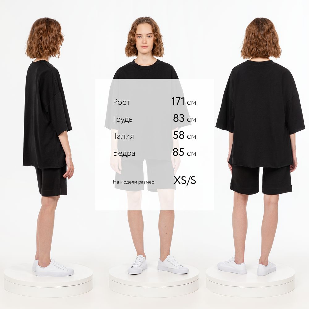 Футболка унисекс оверсайз T1, черная — изображение 4